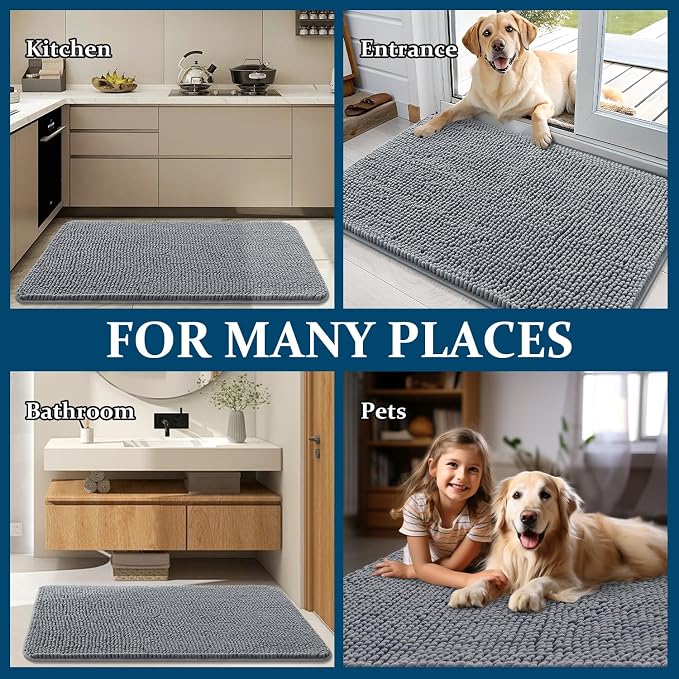 OLANLY Dog Door Mat for Muddy Paws 70x24, Absorbs Moisture and Dirt, Absorbent - Image 8