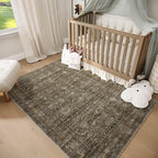 Washable 5x7 Area Rugs for Living Room, Boho Non-Slip Vintage Distress Rugs for - Image 3