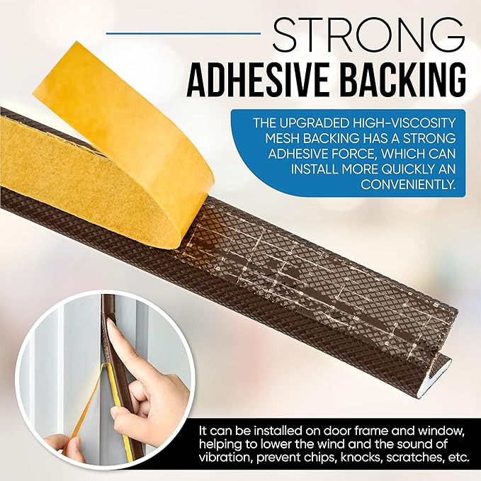 Adhesive V Shape Weatherstrip, Weather Stripping Door Seal Strip Foam Door - Image 4