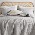 Hyde Lane Luxury Linen Quilt Set Queen Size, Organic European Flax Cotton Blend - Image 2