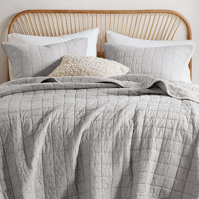 Hyde Lane Luxury Linen Quilt Set Queen Size, Organic European Flax Cotton Blend - Image 2