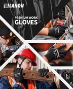 LANON Safety Work Gloves for Men and Women, 18 Pairs Mechanic Black Working - Image 5