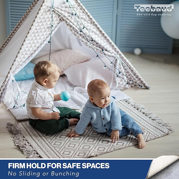 4' x 6' Non-Slip Rug Pad, Reversible Gripper, Non Skid Pads - Image 8