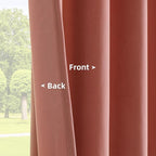 Joydeco Pink Velvet Curtains 63 inch Length 2 Panels, Luxury Blackout Rod - Image 4