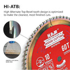 2-Pack 10" 60T & 90T 5/8" Arbor Woodworking Circular Saw Blade, - Image 7