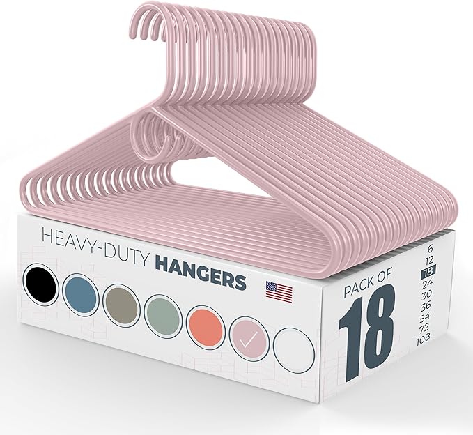 Neaties Heavy Duty Clothes Hangers 18 Pack – Made in The USA – 8lb Capacity by NeatiesHangers