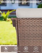 10 Piece High Back Outdoor Patio Furniture Set - Image 7
