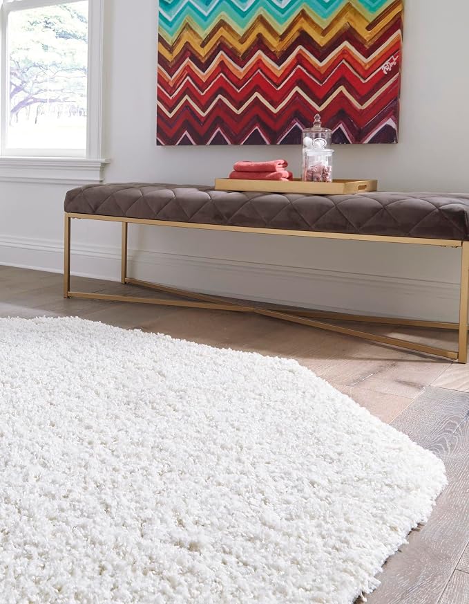 Unique Loom Solid Shag Collection Area Rug - Image 3