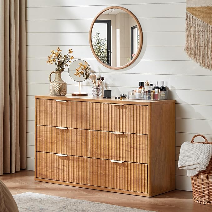 LEYAOYAO Fluted 6 Drawers Dresser - Image 9