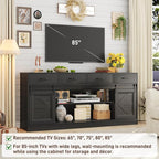 70” Large Long Buffet Sideboard Cabinet w/4 Drawer, Farmhouse Buffet Storage - Image 7