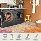 Lahome Modern Abstract Washable Living Room Rug, Colorful 8x10 Area Rugs - Image 5