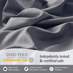 LuxClub 4 PC Extra Deep Pocket Split King Sheet Set, Wrinkle Free Cooling Bed - Image 7