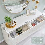 Fluted Dresser for Bedroom, Wood Tall Dresser Storage Organizer, Modern Bedroom - Image 5