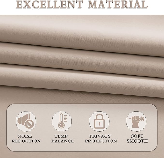 DONREN Home Fashion Thermal Insulated Room Darkening Curtains - Image 4