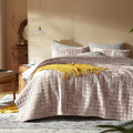 LEAONME Velvet Quilt California King-118''x106'', Lightweight Dusty Pink by LEAONME