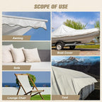 OAZ 16 x 79 inch Canvas Fabric Patch Self-Adhesive Waterproof Fabric Repair - Image 5