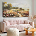 YETHEN WAL Floral Wildflower Meadow Wall Art – Countryside Cottage Landscape by Unknown