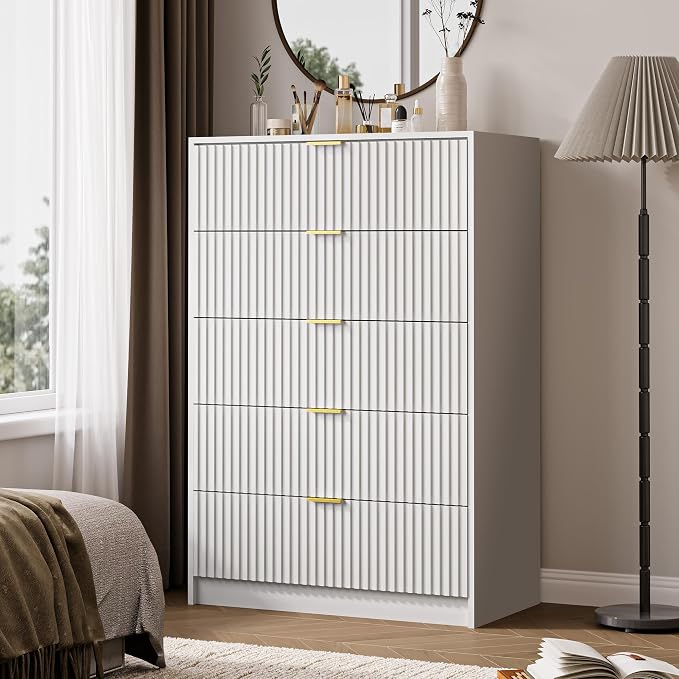 3-Piece Dresser Bedroom Set, 5 Drawer Dresser & 2 Drawer Nightstands - Image 6