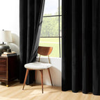 Joydeco Black Velvet Curtains 108 Inches Long, Luxury Grommet Blackout Curtain - Image 8