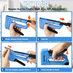 Light Duty Staple Gun for Wood, 3/8 inch and Staple Remover, Stapler Gun for - Image 8