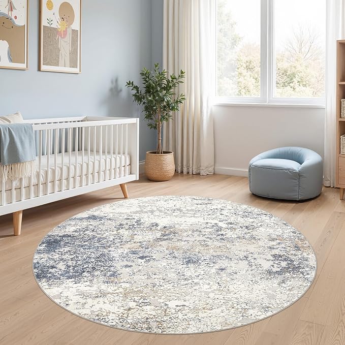 5ft Round Area Rug Living Room Rugs - Image 8