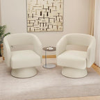 Swivel Accent Chair, Modern Comfy Chenille Barrel Chairs, Oversized Upholstered - Image 9