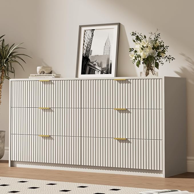 3-Piece Dresser Bedroom Set, 6 Drawer Dresser & 2 Drawer Nightstands - Image 2