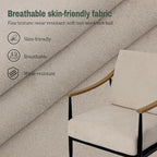 Modern Accent Chairs Set of 2 for Living Room Bedroom Mid Century Arm Chairs - Image 4