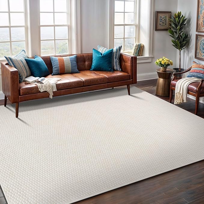 Easy Jute Rug 6x9 Indoor Outdoor Natural Rugs Solid Fiber Rug Woven Area Rug - Image 4