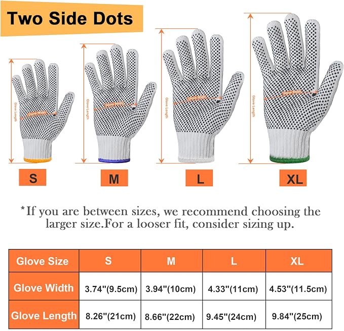 Evridwear Cotton Polyester String Knit Shell Safety Protection Work Gloves - Image 6