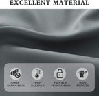 DONREN Medium Grey Blackout Curtains - Image 5