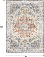 Area Rug 8×10, Large Vintage Boho Rug, Ultra-Soft Low Pile, Non Slip, Stain - Image 2
