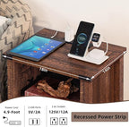 Joaxswe Night Stand Set of 2, 18 Inch Farmhouse Nightstand - Image 5