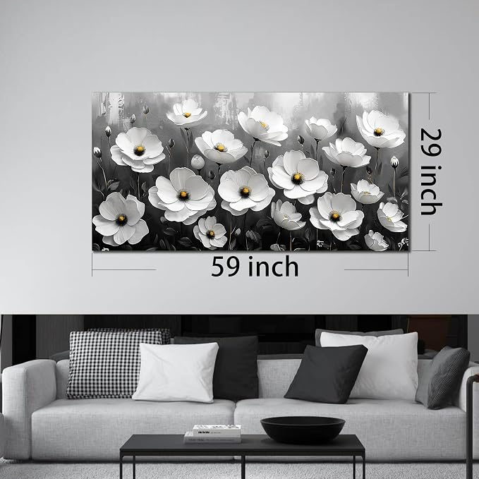 Prepeyssee Black and White Botanical Wall Art floral wall decor - Image 5