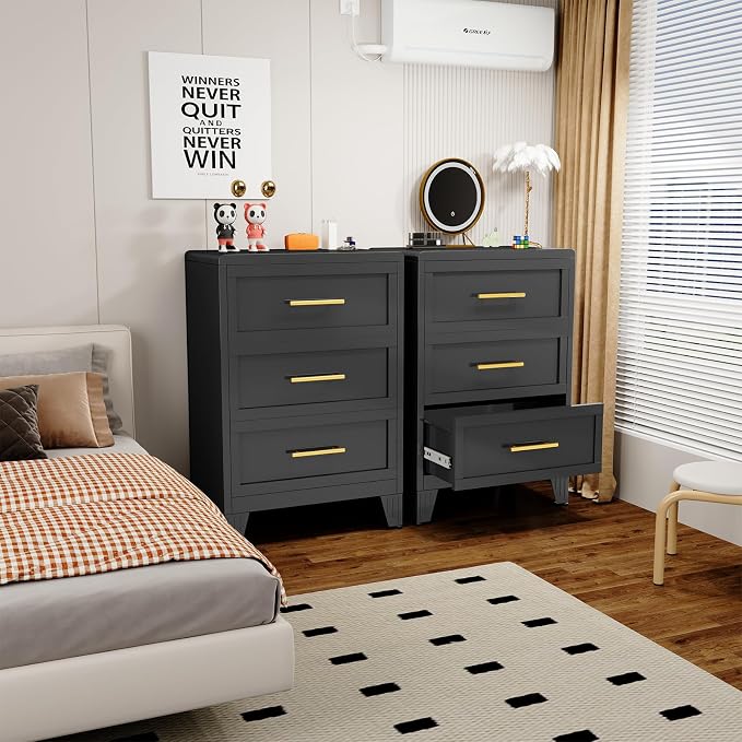 Metal Small Dresser for Bedroom, 3 Drawer Dresser - Image 8