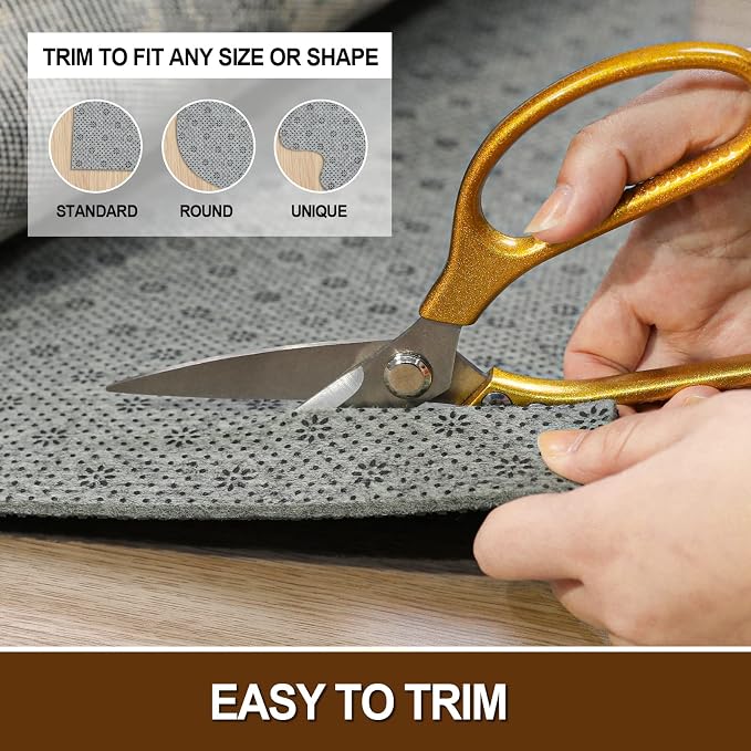 LINLA Dual Surface Felt+Rubber Non-Slip Rug Pad, 1/4" Thick, Strong Grip - Image 4