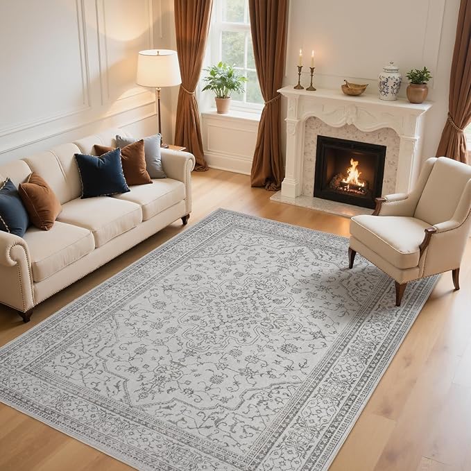 Washable Rugs 8x10 Area Rugs for Living Room, Dining Room- Soft Low Pile - Image 8