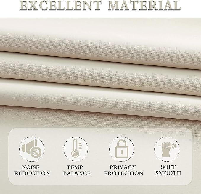 DONREN Room Darkening Sliding Door Curtains - Image 3