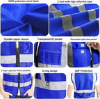 BeautyWill Custom Safety Vest Logo Class 2 High Visibility Reflevtive Vest - Image 3