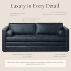 Poly & Bark Napa 82" Leather Pull‑Out Sleeper Sofa – Full‑Grain Italian Leather - Image 4