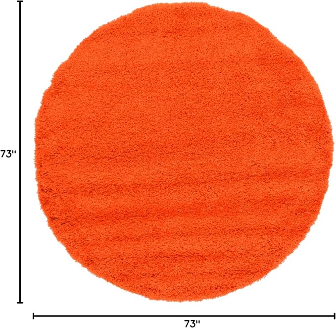 Unique Loom Solid Shag Collection Area Rug - Image 2