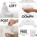 Husband Pillow Medium Aspen Edition White Dandelion, Sit Up Reading & Bed Rest - Image 9