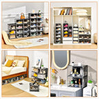 New 8 Pack Shoe Boxes Stackable, Large Shoe Storage Organizer - Image 4