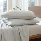 MooMee Striped Duvet Cover Set 100% Washed Cotton Linen Like Textured - Image 9
