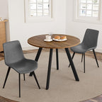 34.6'' Dining Table and Chairs for 2, Mid Century Modern Round Table Set - Image 7