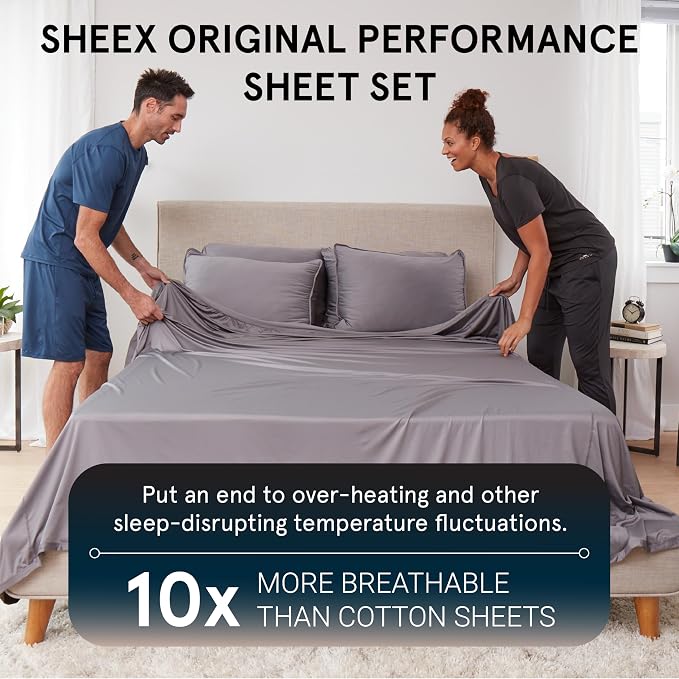 SHEEX - Original Performance Sheets Set Silver Lilac - Cooling Sheets, Moisture - Image 3