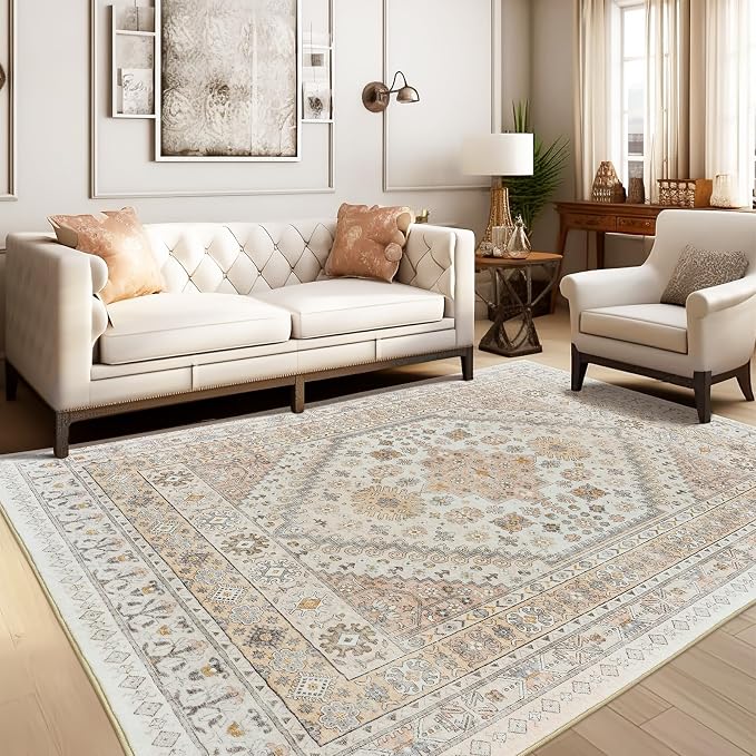 zesthome 8x10 Area Rugs for Living Room, Non-Slip Backing Washable Rugs - Image 3