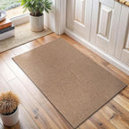 Easy Jute Door Mat 2x3 Indoor Outdoor Natural Rugs Solid Fiber Rug Woven Area by LenaRug