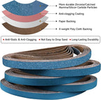 40-Piece 1/2 x 18 Inch 150 Grit Zirconia Sanding Belts, Heavy Duty Long-lasting - Image 3