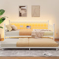 GarveeHome Daybed with Trundle, Metal Twin Trundle Bed with Charging Station & by GarveeHome